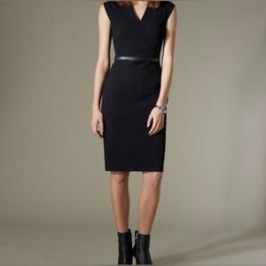 Karen Millen Virgin Wool Pencil Dress Black US4